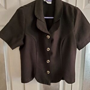 Promises Petite New Black Top Size 10